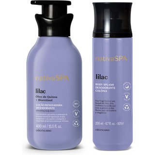 Combo Nativa Spa Lilac: Loção Corporal 400ml + Body Splash 200ml