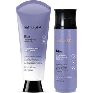 Combo Básico Nativa Spa Lilac: Loção Corporal 180ml + Body Splash 200ml
