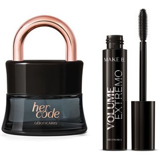 Combo Presente Her Code: Eau De Parfum 50ml + Máscara de Cílios 10ml