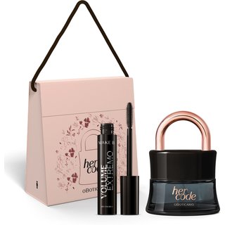 Combo Presente Her Code: Eau De Parfum 50ml + Máscara de Cílios 10ml + Caixa de Presente