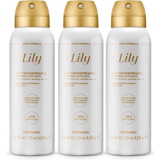 Combo Lily: Desodorante Antitranspirante Aerosol 3x125ml cada