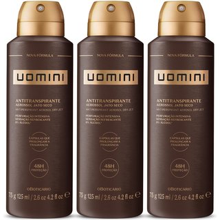 Combo Uomini: Desodorante Antitranspirante Aerossol 3x125ml cada