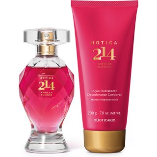 Combo Botica 214 African Sunrise Floral Frutal : Eau De Parfum 75ml + Loção Corporal 200g