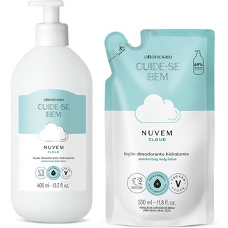 Combo Cuide-se Bem Nuvem: Loção Corporal 400ml + Refil 350ml