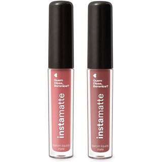 Combo Instamatte Quem Disse, Berenice?: Batom Líquido Rosetali Mate 4ml + Batom Líquido Castanheli Mate 4ml