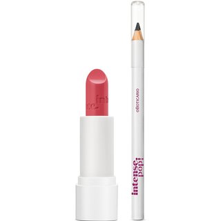 Combo Intense Pop: Batom Rosa Malva 3,6g + Lápis Para Olhos Preto 1,1g