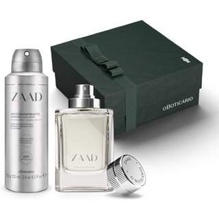 Combo Presente Zaad: Eau de Parfum 95ml + Desodorante 75g/125ml + Caixa de Presente