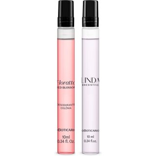 Combo Perfumaria Feminina Tamanho Viagem :Linda Irresistível 10ml + Floratta Red Blossom 10ml