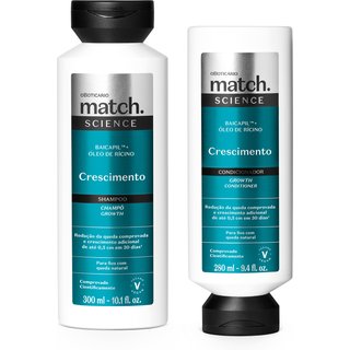 Combo Match Science Crescimento: Shampoo 300ml + Condicionador 280ml