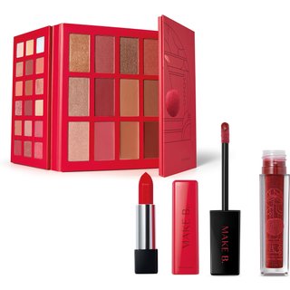 Combo Make B. Cereja Rouge: Paleta Mulfuncional 73,8g + Batom Vermelho 3,6g + Gloss Labial Vermelho 5ml