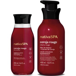 Combo Nativa Spa Cereja Rouge: Loção Corporal 400ml + Sabonete Líquido 250ml
