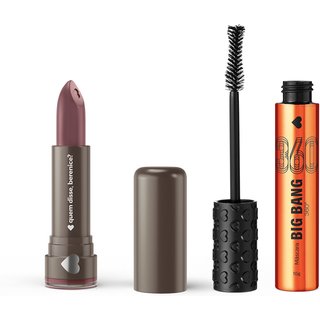 Combo Quem Disse, Berenice?: Batons Hidratante Vinho Nudete 3,8g + Máscara de Cílios Big Bang 10g