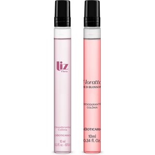 Combo Desodorante Colônia Tamanho Viagem: Liz Flora 10ml + Floratta Red Blossom 10ml