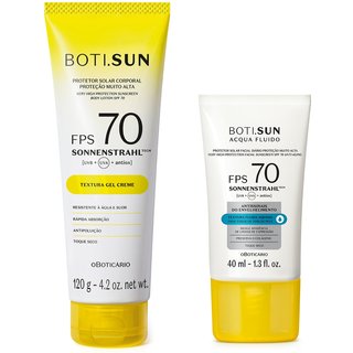 Combo Protetor Solar Boti.Sun: Corporal FPS70 120G + Facial Antissinais FPS70 40ml