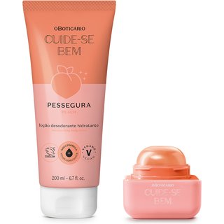 Combo Cuide-se Bem Pessegura: Loção Corporal O Boticário 200ml + Hidratante Labial Coral Quem Disse, Berenice? 6,2g
