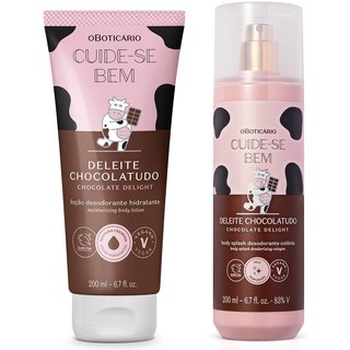 Combo Cuide-se Bem Deleite Chocolatudo: Loção Corporal 200ml + Body Splash 200ml