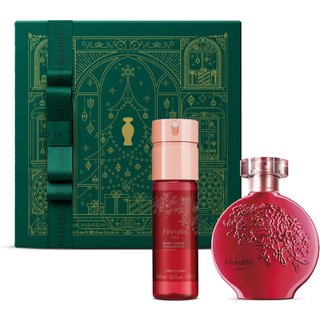 Combo Presente Floratta Red: Desodorante Colônia 75ml + Body Spray 100ml + Caixa Presenteável