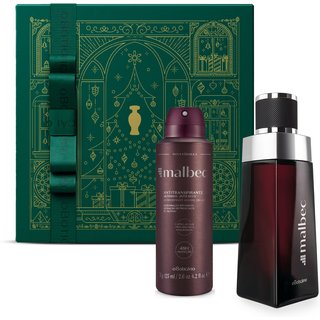 Combo Presente Malbec: Desodorante Colônia 100ml + Antitranspirante 75g/125g + Caixa Presenteável