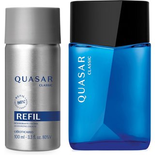 Combo Quasar Classic: Desodorante Colônia 100ml + Refil 100ml