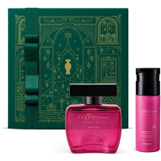 Combo Presente Natal Coffee Woman Seduction: Desodorante Colônia 100ml + Loção Corporal 200ml + Caixa Presenteável