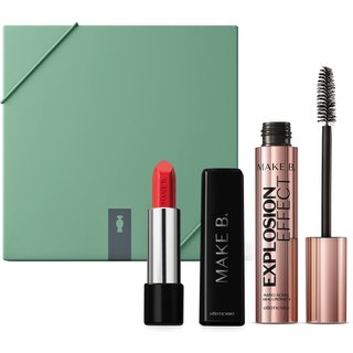 Combo Presente: Máscara de Cílios 10g + Batom Vermelho. 3,6g + Caixa Presenteável