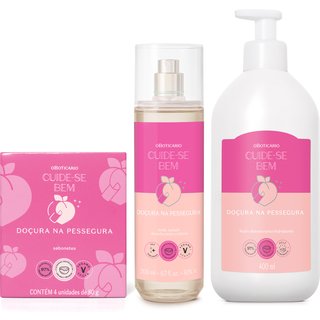 Combo da Doçura: Body Splash 200ml + Loção Corporal 400ml + Sabonetes em Barra 4x80g