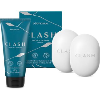 Combo Clash: Creme Pré E Pós-Barba 150g + Sabonete em Barra 2x80g