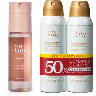 Combo Lily: Body Spray 100ml + Desodorante Antitranspirante 2x75g