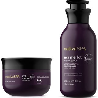 Combo Nativa Spa Uva Merlot: Loção Corporal 400ml + Esfoliante Corporal 200g
