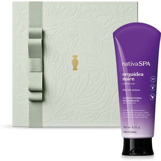 Combo Presente Nativa SPA Orquídea Noire: Loção Corporal Noturna 200ml + Caixa de Presente