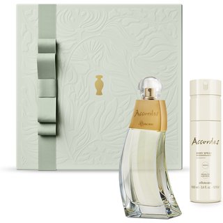 Combo Presente Accordes: Desodorante Colônia 80ml + Body Spray Desodorante 100ml + Caixa de Presente