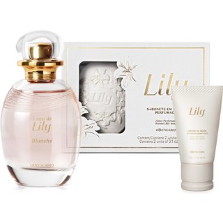 Combo Lily: Blanche Desodorante Colônia 75ml + Creme Hidratante para as Mãos + Sabonete em Barra 2x90g