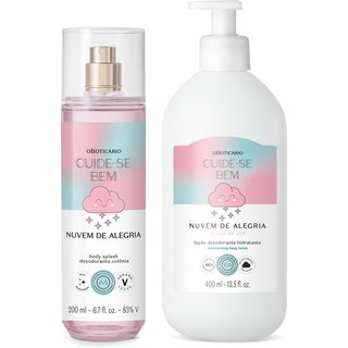 Combo Cuide-se Bem Nuvem de Alegria: Body Splash 200ml + Loção Corporal 400ml