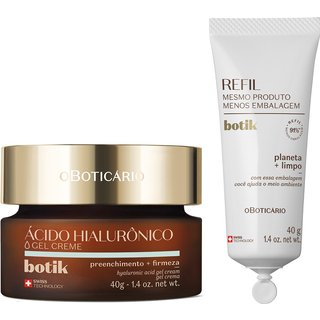 Combo Botik Ácido Hialurônico: Gel Creme Facial Firmador 40g + Refil Creme Facial 40g