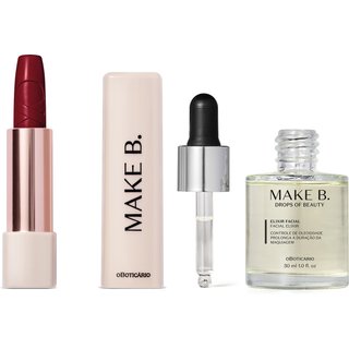 Combo Make B. Urban Ballet: Elixir Facial 30ml +Batom Vermelho 3,6g