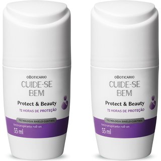 Combo Desodorante Antitranspirante Roll-on Cuide-se Bem Protect and Care 55ml (2 itens)