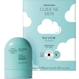 Combo Cuide-se Bem Nuvem: Creme Para as Mãos 45g + Sabonete em Barra 2x80g