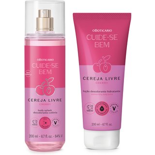 Combo Cereja Livre: Body Splash 200ml + Loção Corporal 200ml