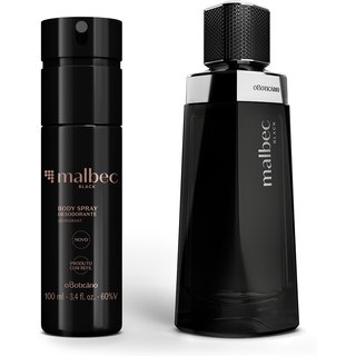 Combo Malbec Black: Desodorante Colônia 100ml + Body Spray 100ml