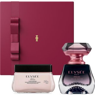 Combo Presente Dia dos Namorados Elysée Nuit: Eau de Parfum 50ml + Creme Acetinado Hidratante 250g + Caixa de Presente