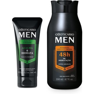 Combo MEN Sport: Creme Pré e Pós-Barba 150g + Loção Corporal 200ml