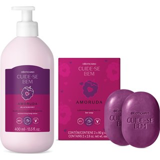 Combo Cuide-se Bem Amoruda: Loção Corporal 400ml + Sabonetes Em Barra 2x80g