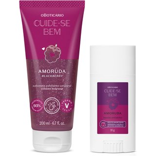 Combo Cuide-se Bem Amoruda: Bastão Anti-Atrito 35g + Sabonete Esfoliante Corporal 200ml