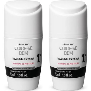 Combo Cuide-se Bem Invisible Protect: Desodorante Antitranspirante Roll-on 2x55ml