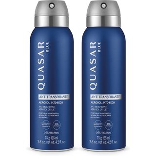 Combo Quasar Blue: Desodorante Antitranspirante Aerossol 2x75g/125ml