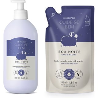 Combo Cuide-se Bem Boa Noite: Loção Corporal 400ml + Refil 350ml