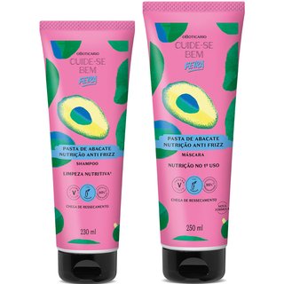 Combo Cuide-se Bem Feira Pasta de Abacate: Shampoo 230ml + Máscara Capilar 250ml