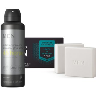 Combo MEN: Sabonete em Barra 2x90g + Desodorante Antitranspirante 125ml