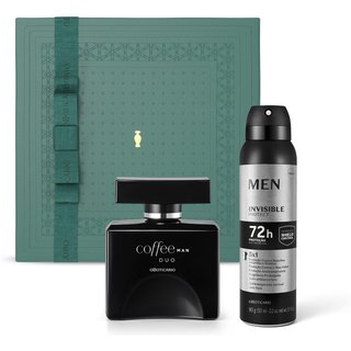 Combo Presente Coffee Man Duo Desodorante Colônia 100ml + Antitranspirante 90g/150ml + Caixa Presenteável