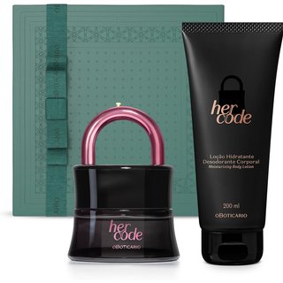 Combo Presente Her Code: Touch Eau de Parfum 50ml + Hidratante Desodorante 200ml + Caixa Presenteável